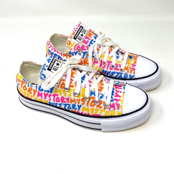 Converse Women's Size 7 570322C CTAS Double Stack LIFT OX Platform Print Sneaker - Picture 2 of 10